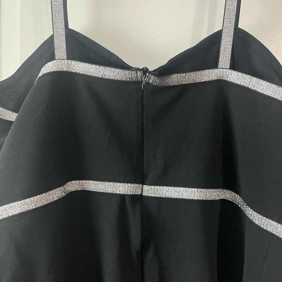 Shein Curve black dress with silver straps and accents. - Picture 3 of 8